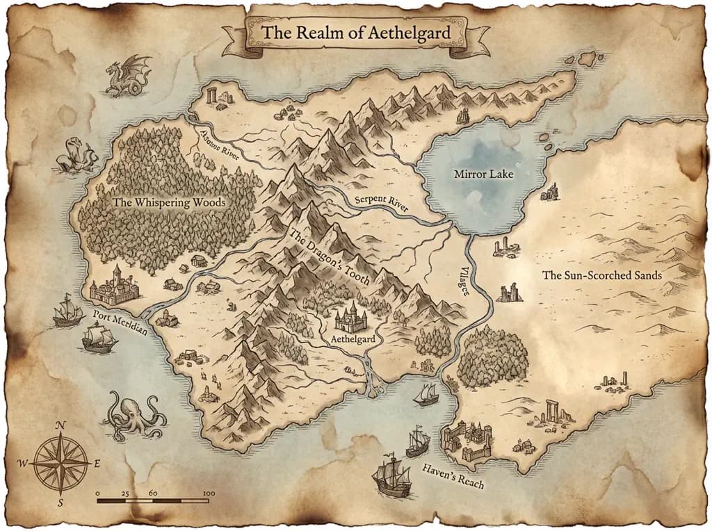 AI map generator - generate fantasy and world maps